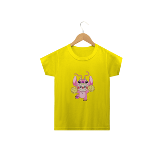 Nome do produto Camiseta Labubu Lafufu Angel Stitch Infantil