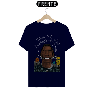 Nome do produto Camiseta Travis Scott and The Bad Guys Escrita Branca