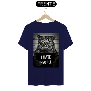 Nome do produto Camiseta I Hate People - Cat
