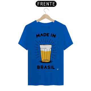 Nome do produto Camiseta Made in Brasil Escrita Preta - Copo Americano de Cerveja