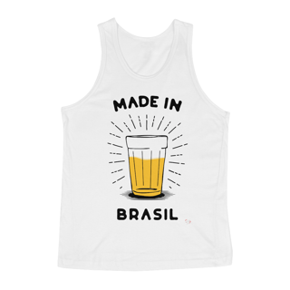Nome do produto Regata Made in Brasil Escrita Preta- Copo Americano de Cerveja