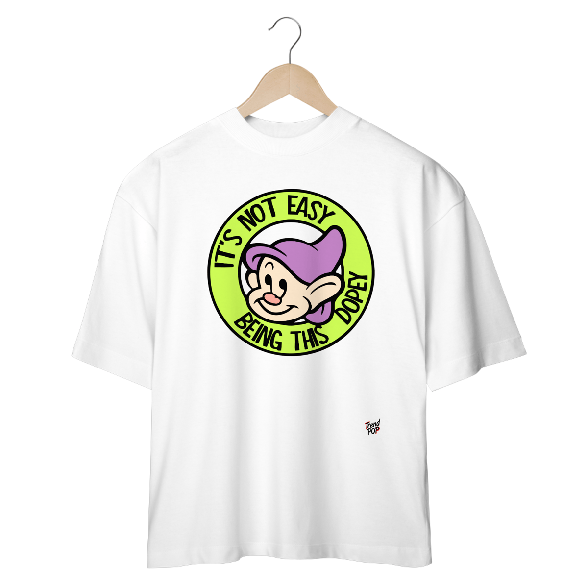 Nome do produto: Camiseta OVERSIZED - Dunga \' Não é fácil ser tão idiota\'