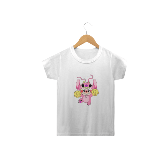 Camiseta Labubu Lafufu Angel Stitch Infantil
