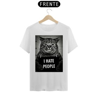 Nome do produto Camiseta I Hate People - Cat