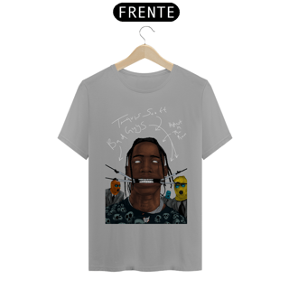 Nome do produto Camiseta Travis Scott and The Bad Guys Escrita Branca