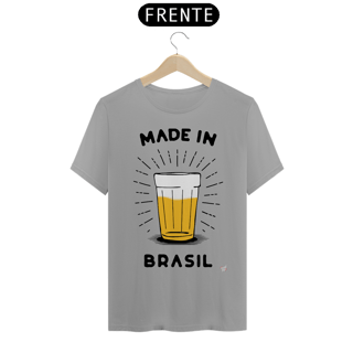 Nome do produto Camiseta Made in Brasil Escrita Preta - Copo Americano de Cerveja