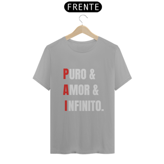 Nome do produto Camiseta PAI = Puro, Amor e Infinito. (PRETA)