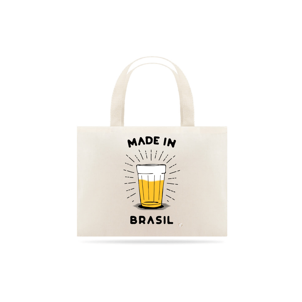 Nome do produto: Ecobag Grande Made in Brasil - Copo Americano de Cerveja