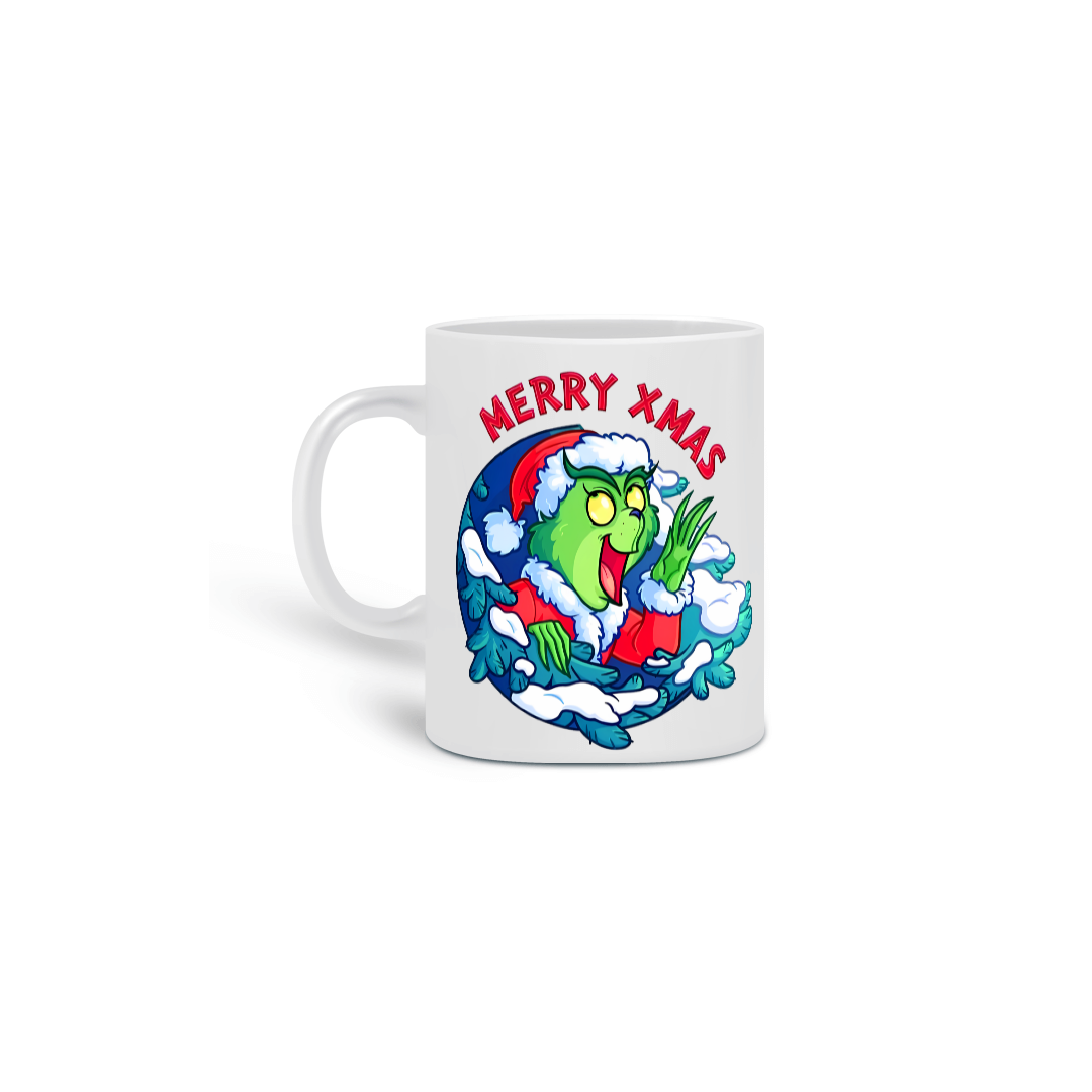 Caneca Natal Grinch Merry Xmas