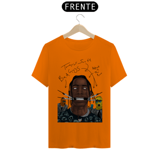 Nome do produto Camiseta Travis Scott and The Bad Guys Escrita Preta
