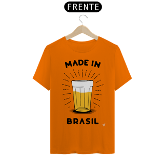 Nome do produto Camiseta Made in Brasil Escrita Preta - Copo Americano de Cerveja
