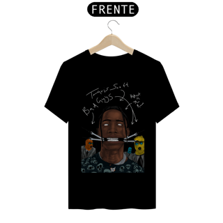 Camiseta Travis Scott and The Bad Guys Escrita Branca