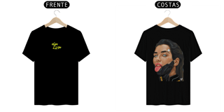 Camiseta Dua Lipa CyberPunk Frente e Costas