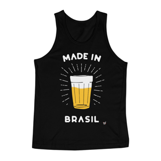 Nome do produto Regata Made in Brasil Escrita Branca- Copo Americano de Cerveja