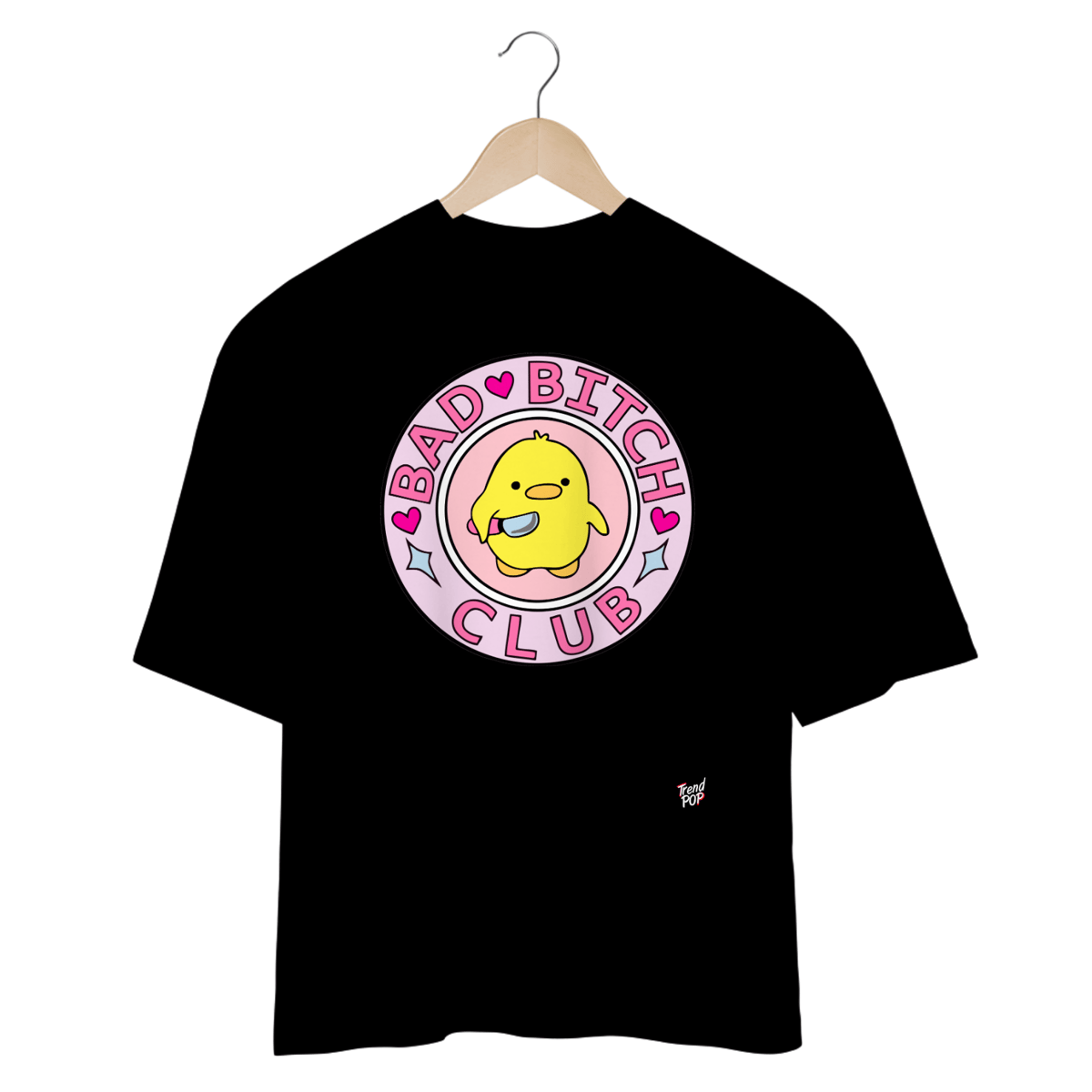 Nome do produto: Camiseta OVERSIZED - BAD ♥ BITCH ♥ CLUB