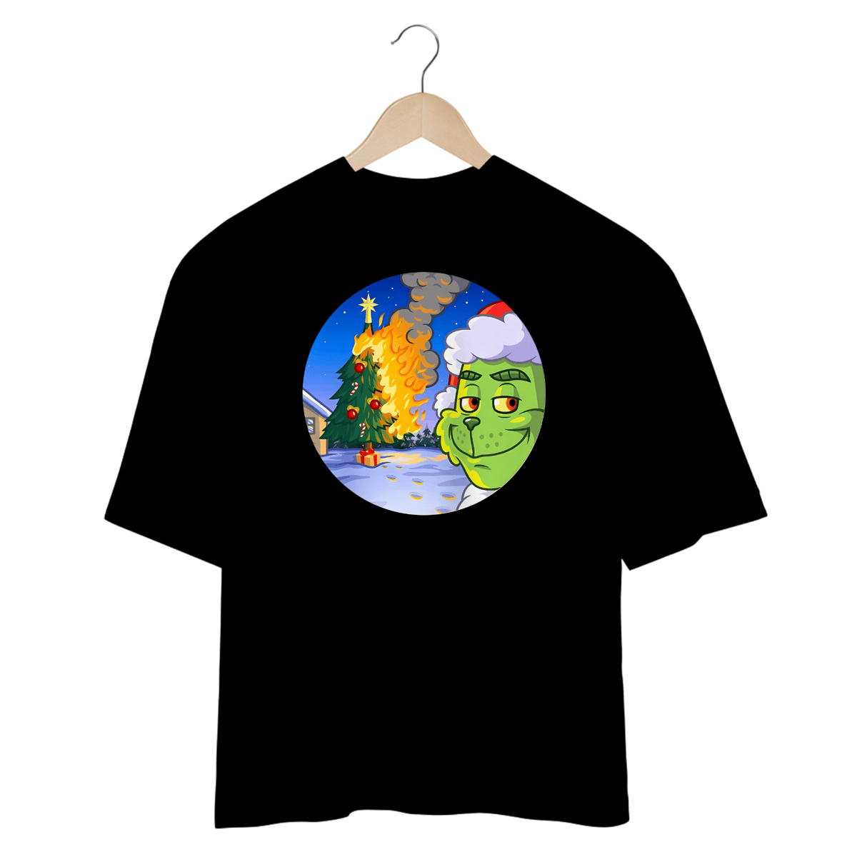 Nome do produto: Camiseta OVERSIZED Grinch Christmas On Fire