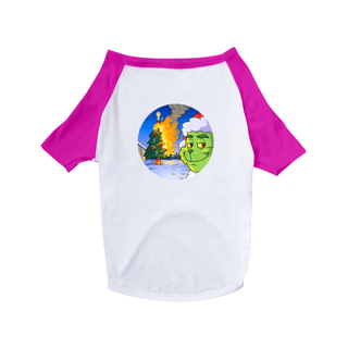 Nome do produto Camisa Pet Dog Grinch Christmas On Fire