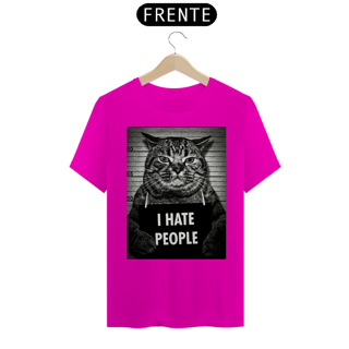 Nome do produto Camiseta I Hate People - Cat