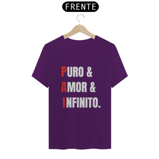 Nome do produto Camiseta PAI = Puro, Amor e Infinito. (PRETA)