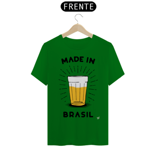 Nome do produto Camiseta Made in Brasil Escrita Preta - Copo Americano de Cerveja
