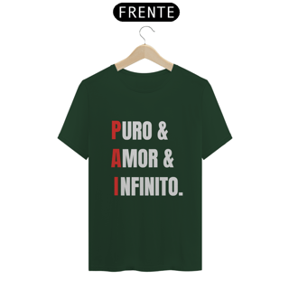 Nome do produto Camiseta PAI = Puro, Amor e Infinito. (PRETA)