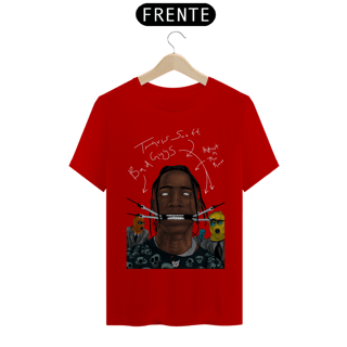 Nome do produto Camiseta Travis Scott and The Bad Guys Escrita Branca