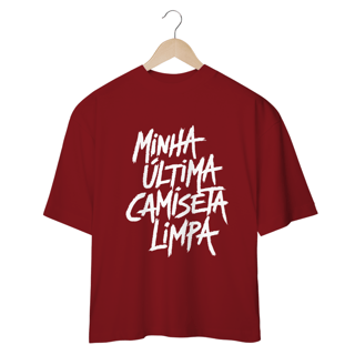 Nome do produto Última Camiseta Limpa - Oversized PRETA