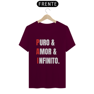 Nome do produto Camiseta PAI = Puro, Amor e Infinito. (PRETA)