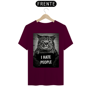 Nome do produto Camiseta I Hate People - Cat