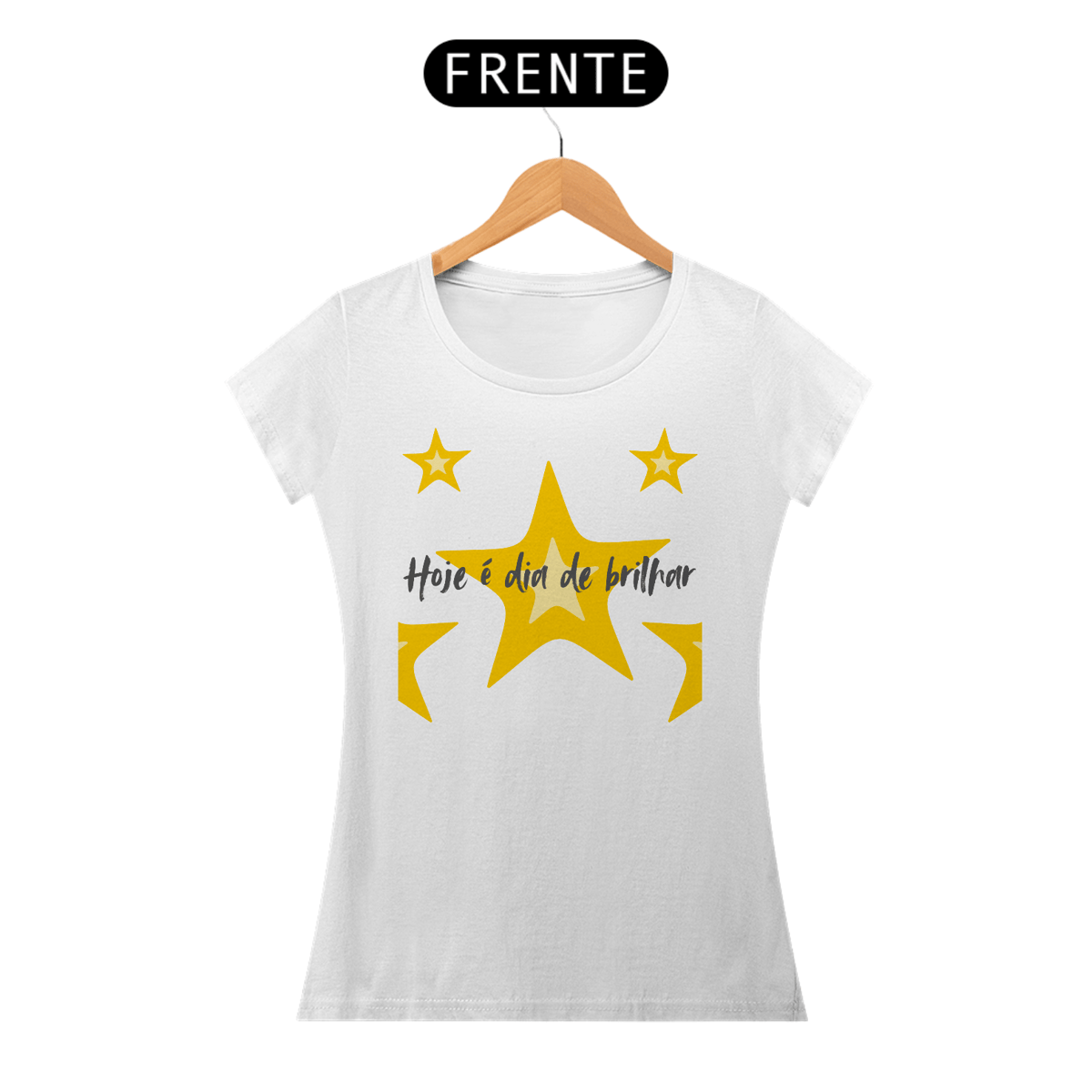 Nome do produto: Camiseta Hoje é dia de brilhar