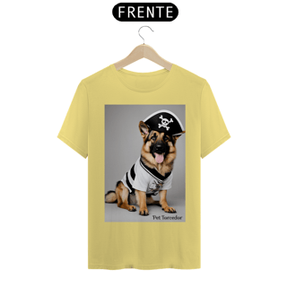 Nome do produto Camisa Malha Estonada Pastor Alemão Sou Pirata