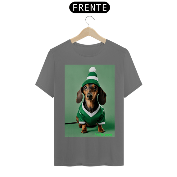 Camisa Malha Estonada Dachshund Alviverde
