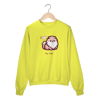 Nome do produto Moletom Fechado I Love My Pet (Spitz) 01