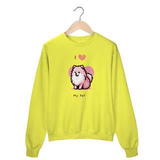 Nome do produto Moletom Fechado I Love My Pet (Spitz) 02