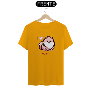 Nome do produto T-Shirt I Love My Pet (Spitz) 01