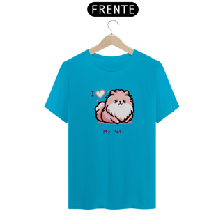 Nome do produto T-Shirt I Love My Pet (Spitz) 01