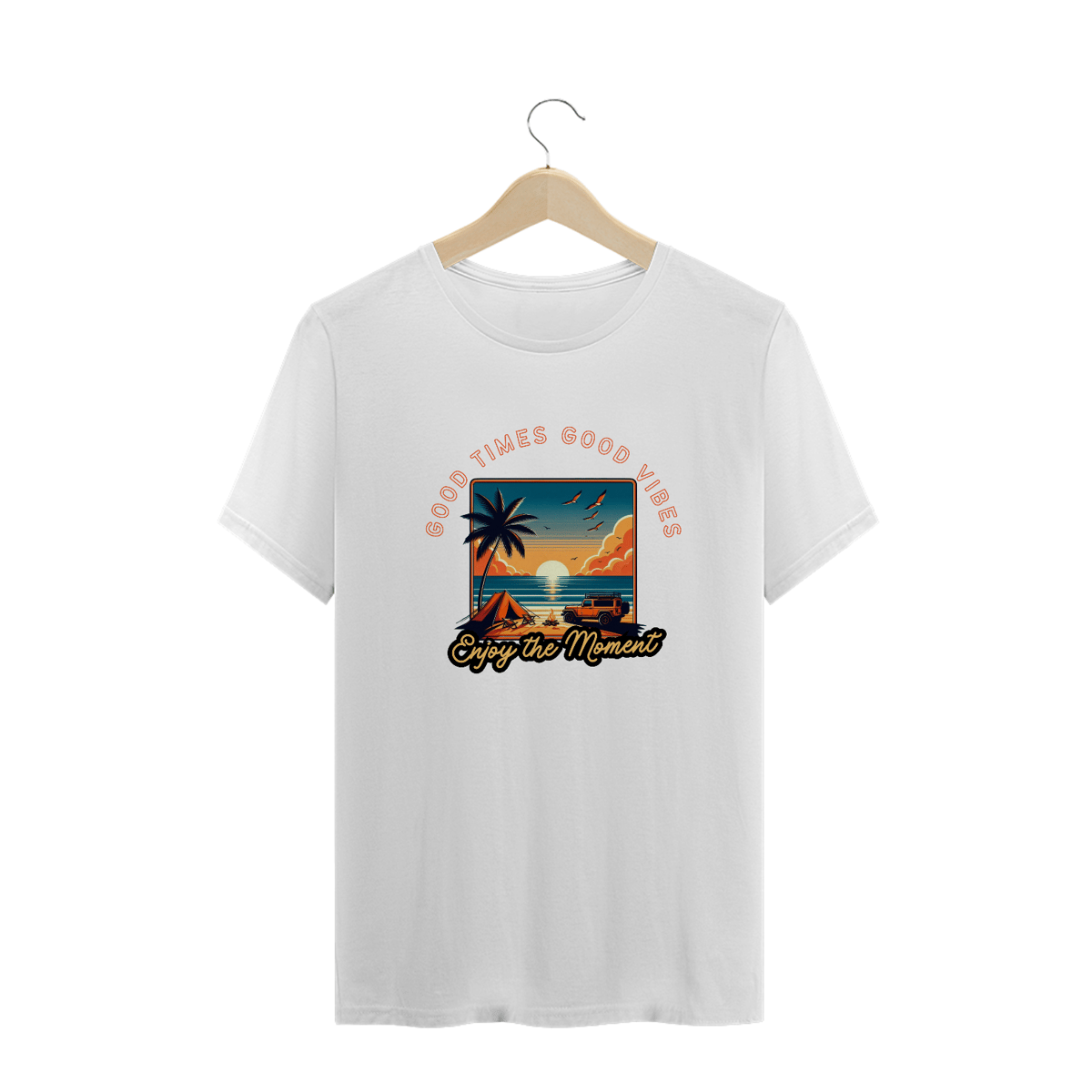 Nome do produto: T-Shirt Plus Size Good Times Good Vibes