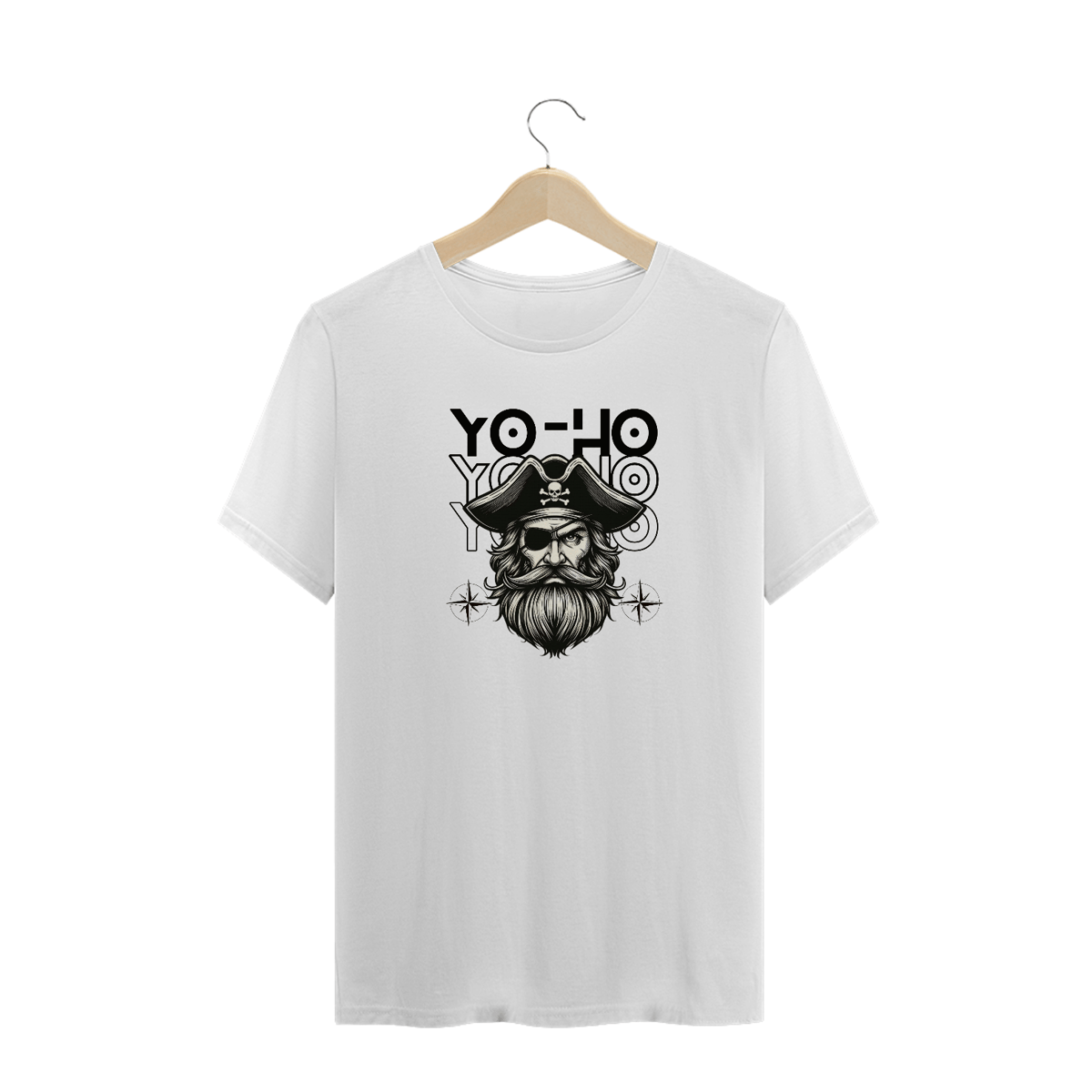 Nome do produto: T-Shirt Plus Size Yo-Ho Pirata