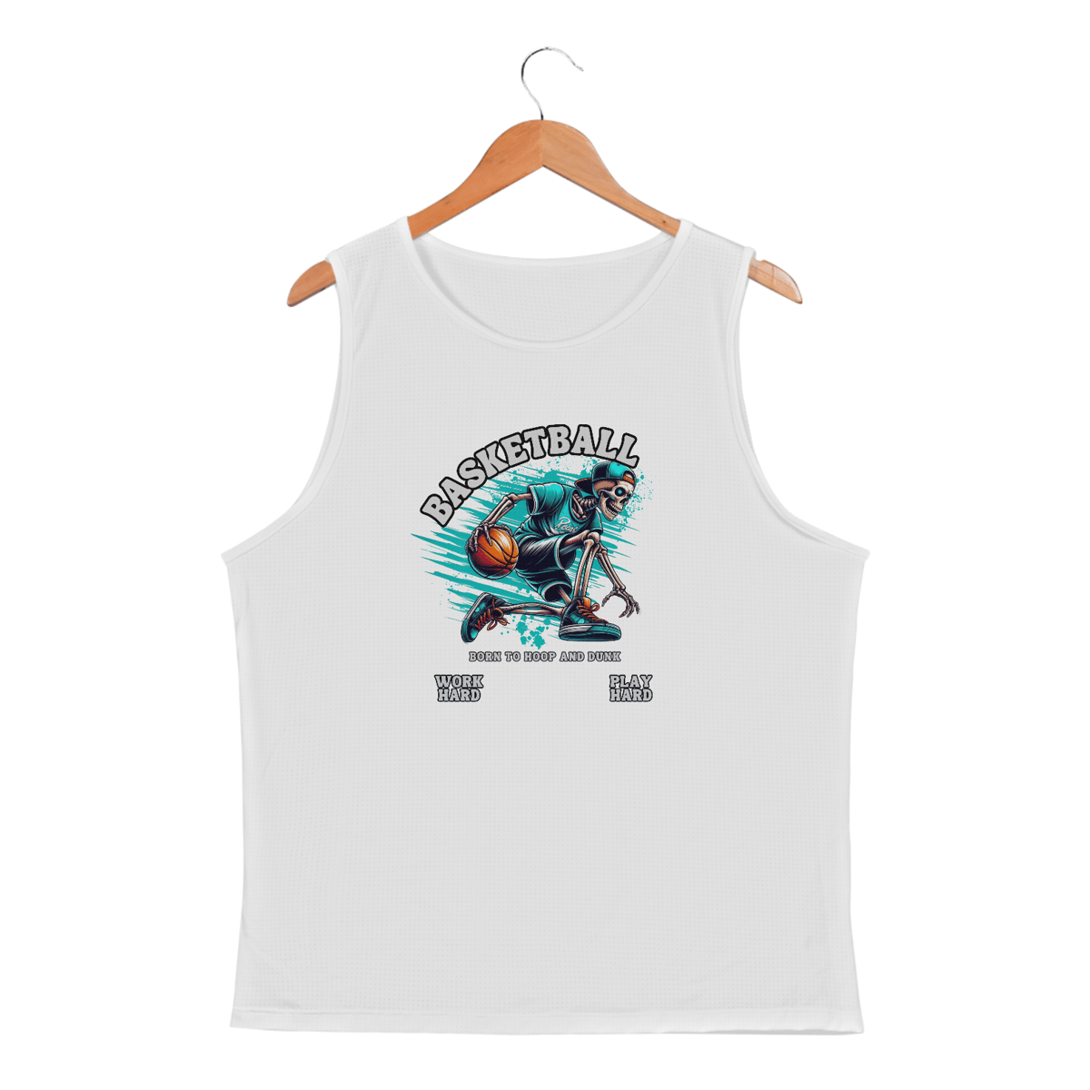 Nome do produto: Regata Masculina Sport Dry Basketball Skull