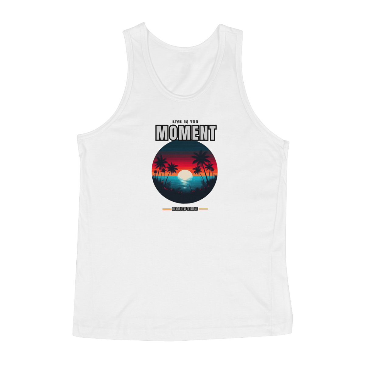 Nome do produto: Regata Masculina Live in The Moment