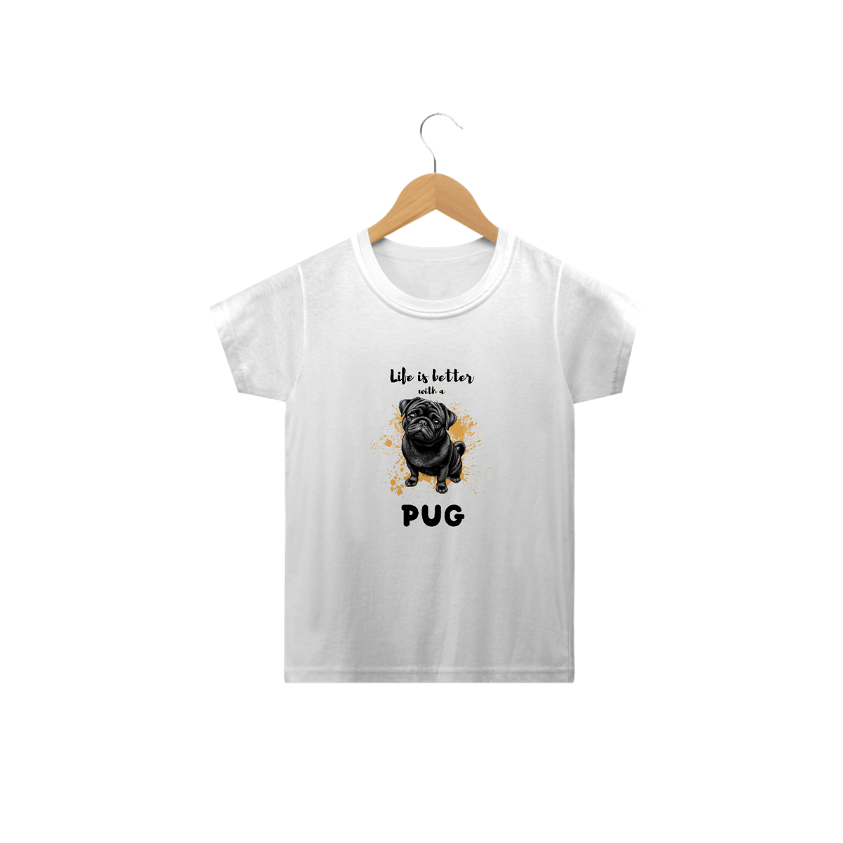 Nome do produto: T-Shirt Infantil Pug 01
