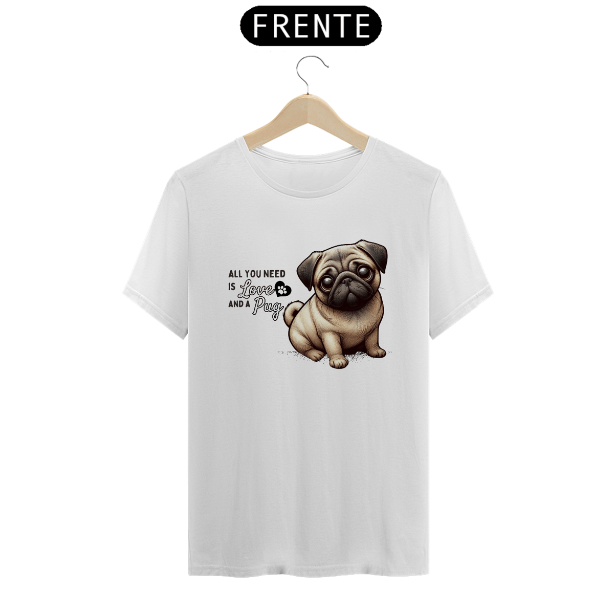 Nome do produto: T-Shirt Pug 06