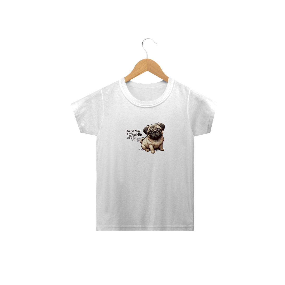 Nome do produto: T-Shirt Infantil Pug 06