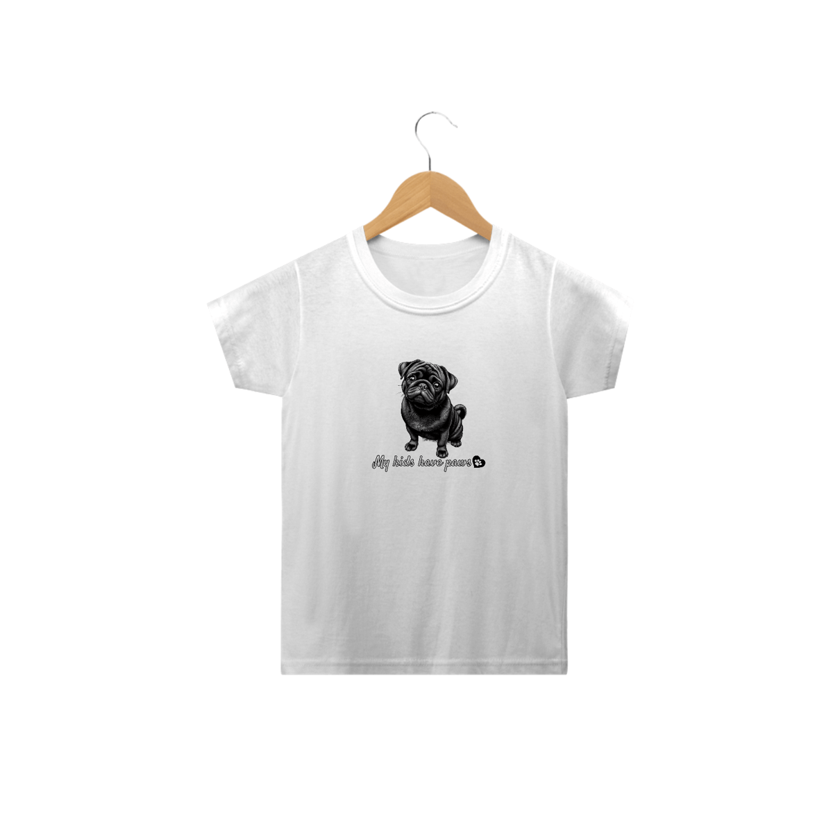 Nome do produto: T-Shirt Infantil Pug 07