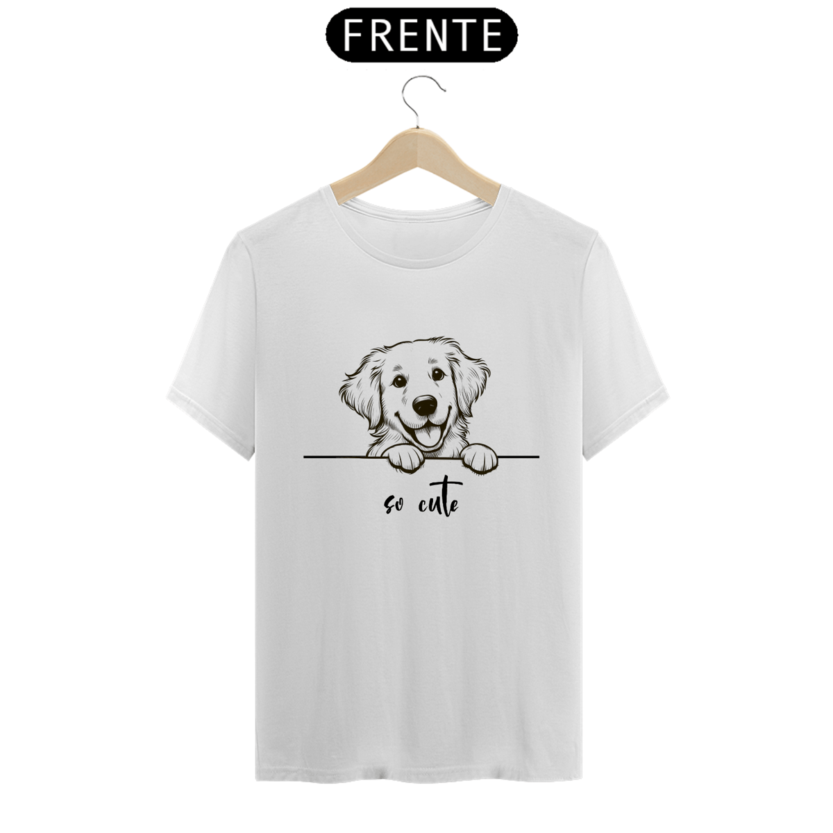 Nome do produto: T-Shirt So Cute Golden Retriever 01