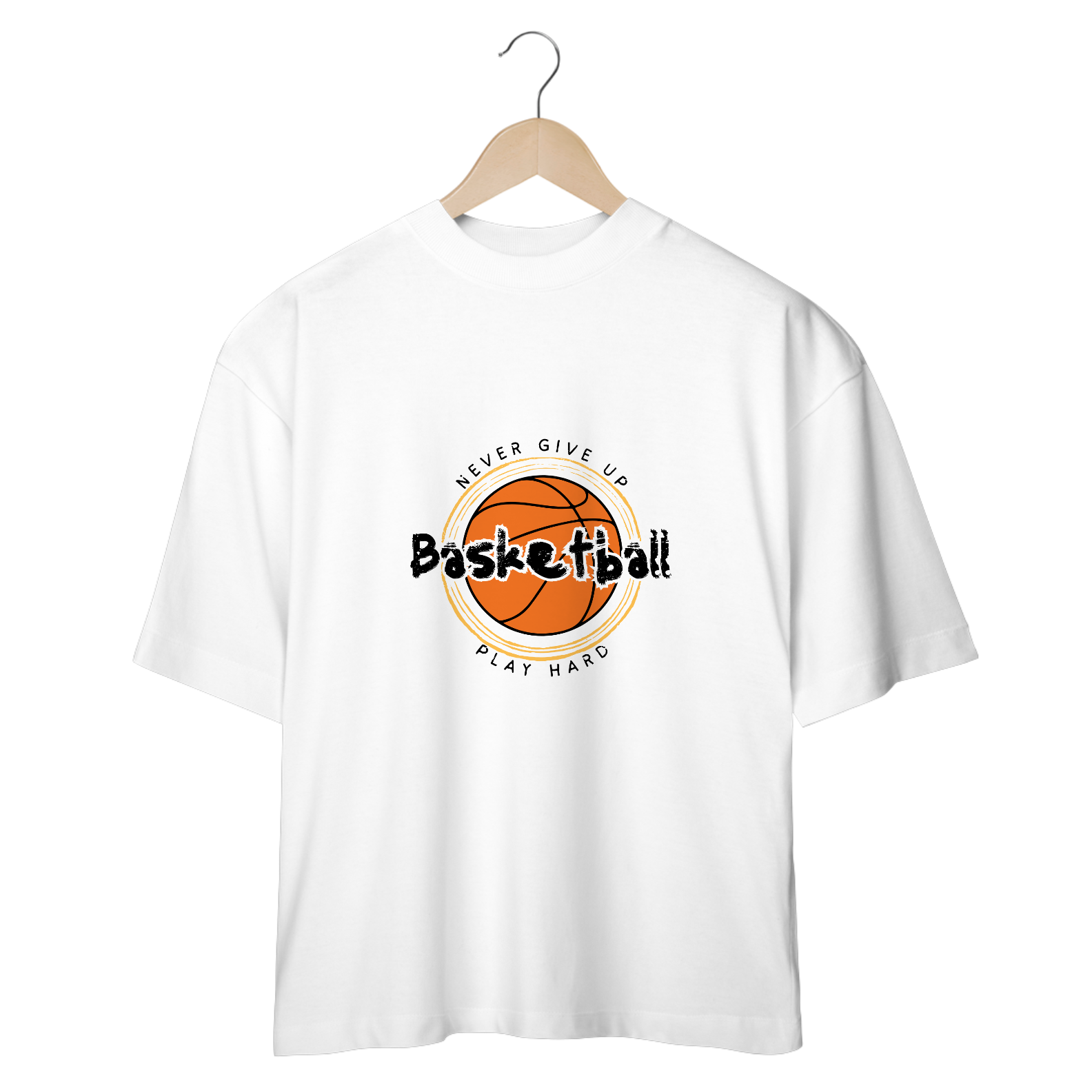 T-Shirt Oversized Basketball Play hard