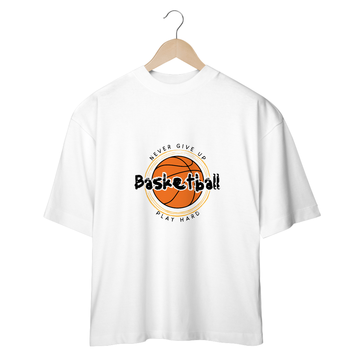 Nome do produto: T-Shirt Oversized Basketball Play hard