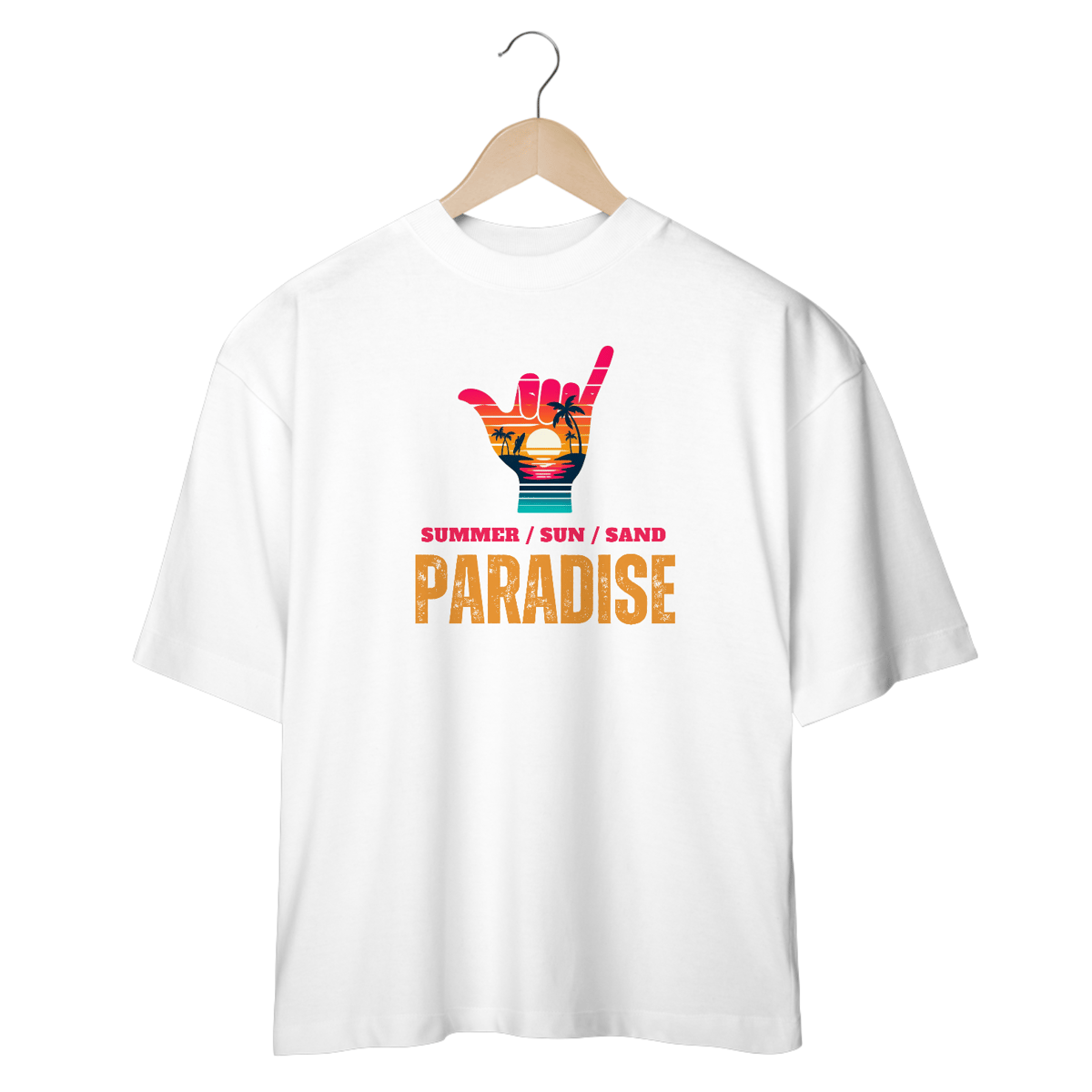 Nome do produto: T-Shirt Oversized Summer/Sun/Sand/Paradise