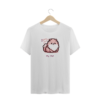 Nome do produto T-Shirt Plus Size I Love My Pet (Sptiz) 01