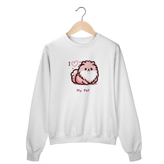 Nome do produto Moletom Fechado I Love My Pet (Spitz) 01